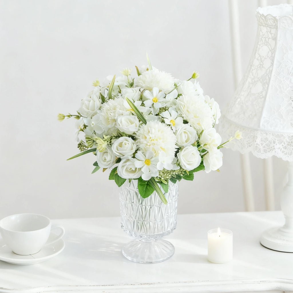 Silk Rose Artificial Flower Bouquet for Wedding & Home Decor Artificial Flower Bouquet Babs