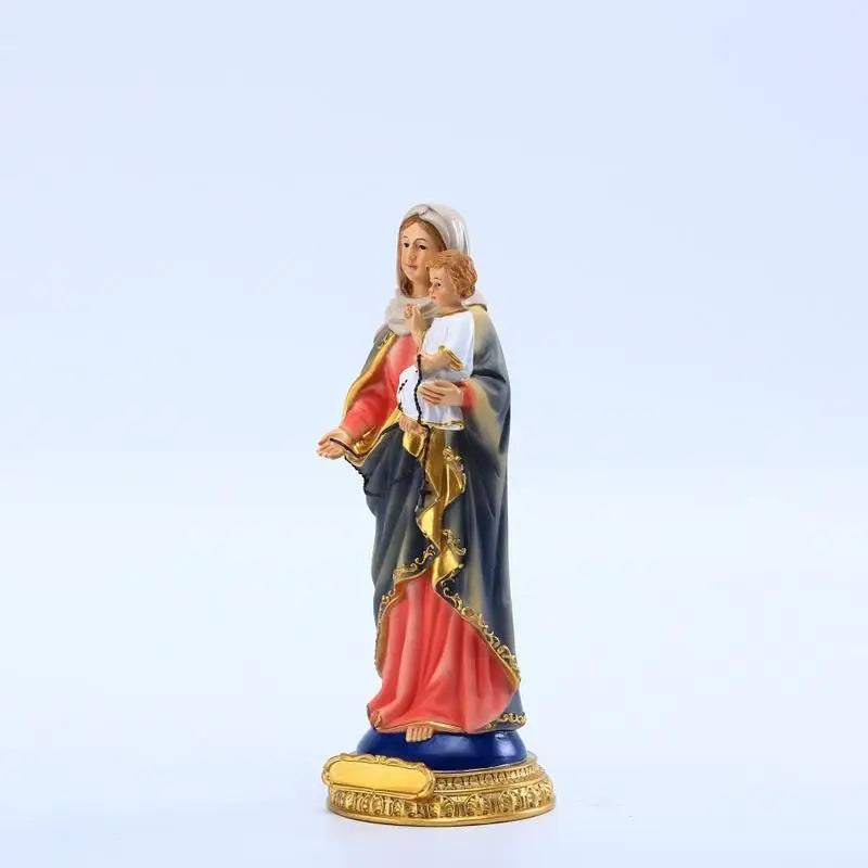 Virgin Mary & Child Jesus Resin Statue | Catholic Decor Figurine Religious Figurine Babs