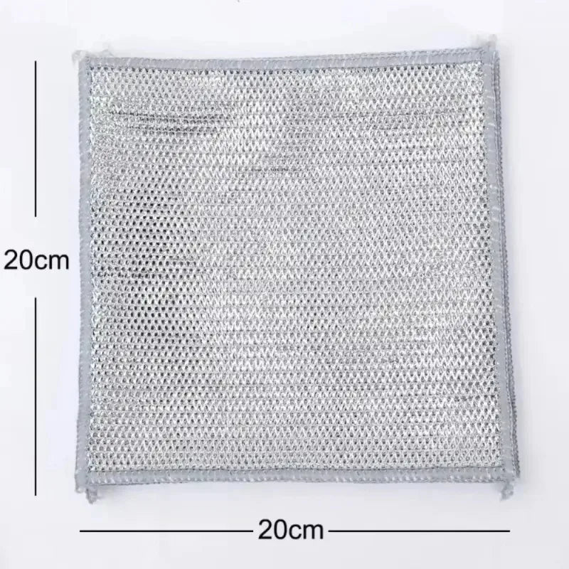 50PCS Silver Wire Cleaning Cloths – Kitchen Scrubber Dishcloths Kitchen Cleaning Cloth Babs