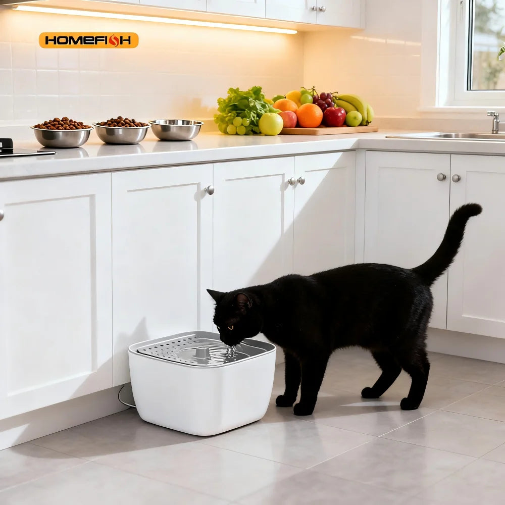 3L USB Electric Cat Water Fountain – Auto Filter, Mute Pump Cat Water Fountain Babs