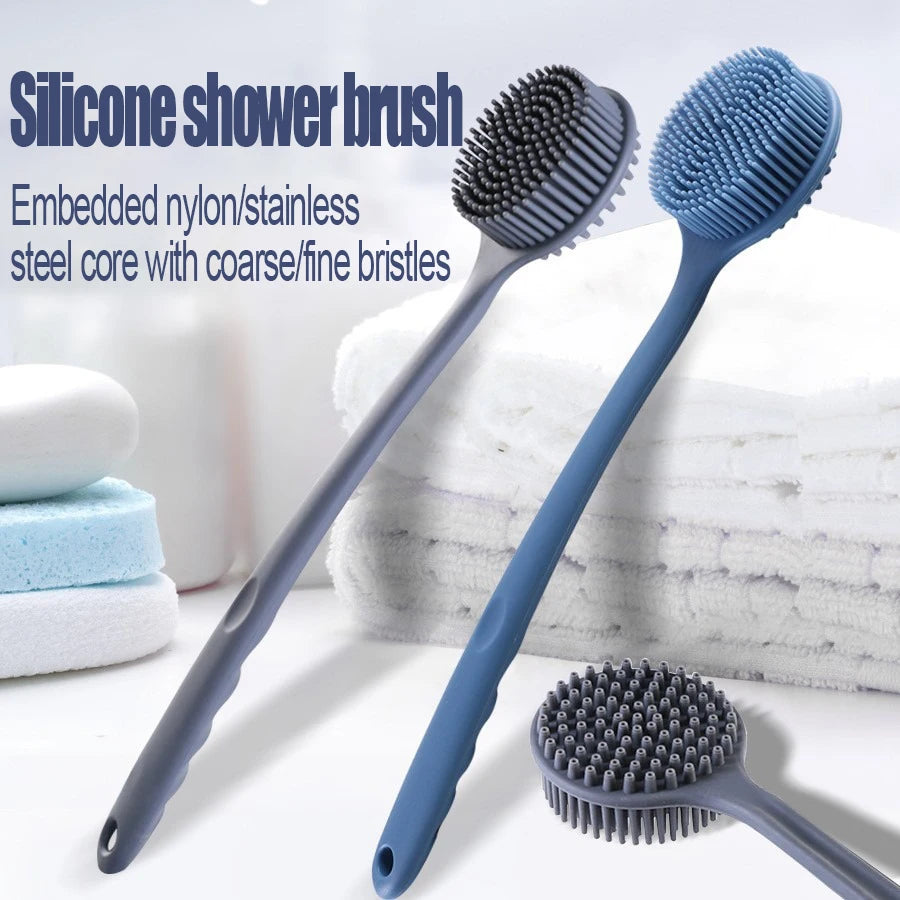 Silicone Body Exfoliating Shower Brush – Back Scrubber Body Exfoliating Brush Babs