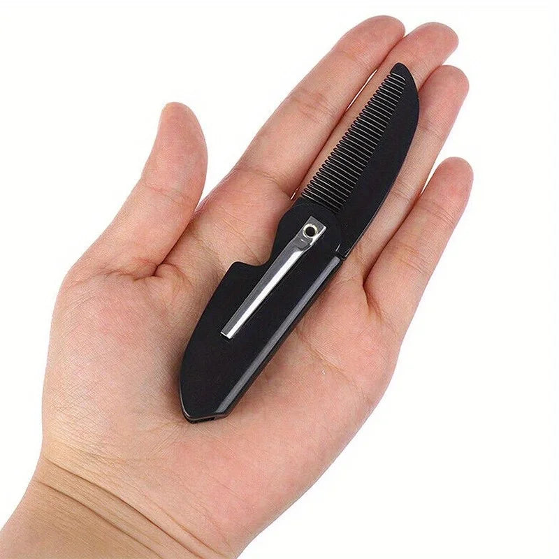 Folding Beard Mustache Pocket Comb for Men – Travel Grooming Beard & Hair Comb Babs