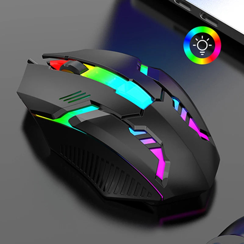 HUXUAN USB Wired Gaming Mouse RGB 1200 DPI Silent Ergonomic Wired Gaming Mouse Babs