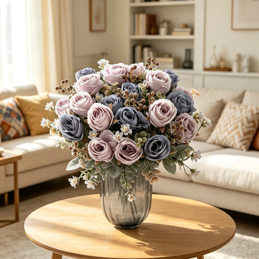 Silk Artificial Rose Bouquet – Wedding & Home Décor (3/6 pcs) Artificial Flower Bouquet Babs