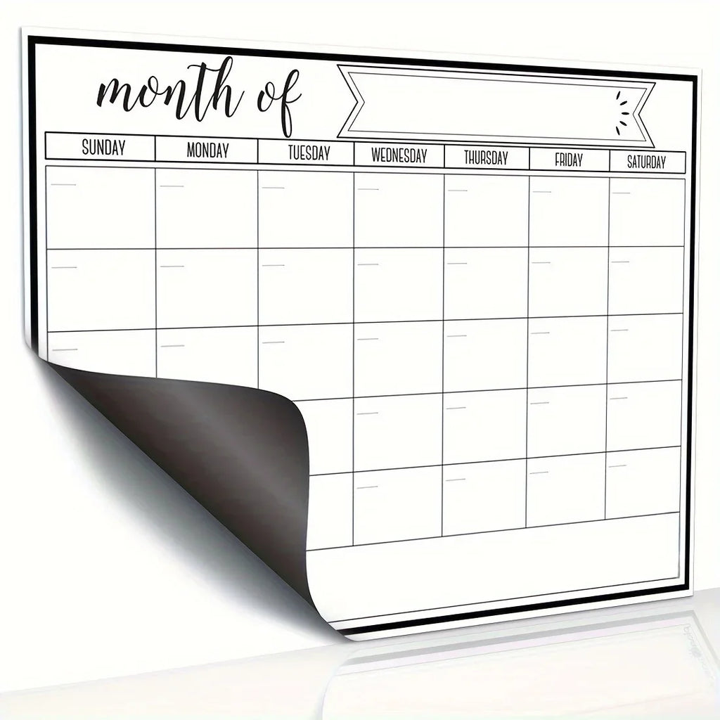 Magnetic Dry Erase Fridge Calendar Whiteboard | Kitchen Planner Magnetic Whiteboard Calendar Babs