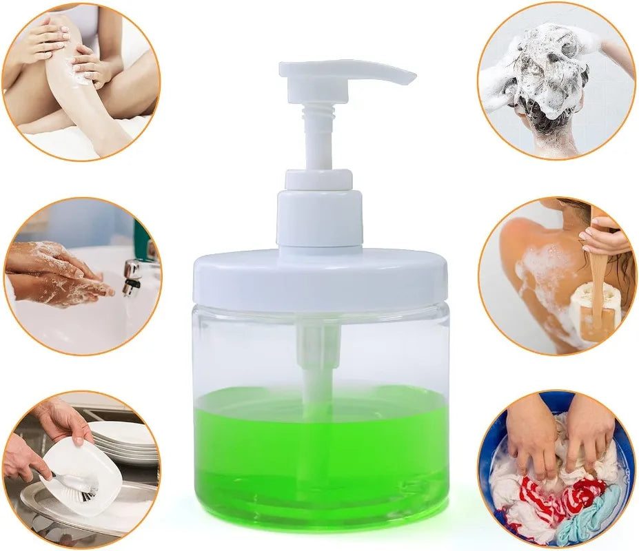 500/1000ml Refillable Pump Dispenser Bottle – Travel & Shower Pump Dispenser Bottle Babs