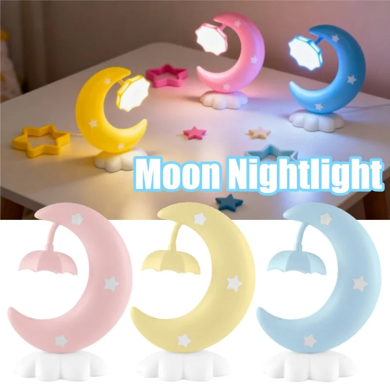 Star Moon LED Night Light USB Rechargeable Kids Nursery Lamp LED Night Light Babs