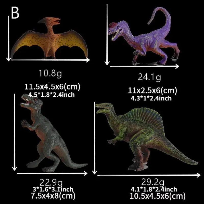 4-Piece Realistic Dinosaur Toy Set – PVC Animal Figures Dinosaur Toy Set Babs B