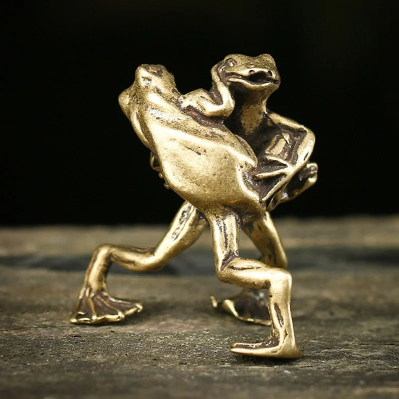 Pure Copper Cricket Figurine – Antique Brass Tea Pet Miniature Decor Copper Miniature Figurine Babs