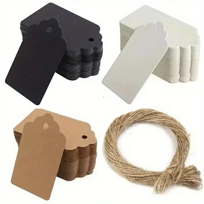 100pcs Kraft Paper Gift Tags – Wedding, Christmas & Holiday Labels Kraft Paper Gift Tags Babs
