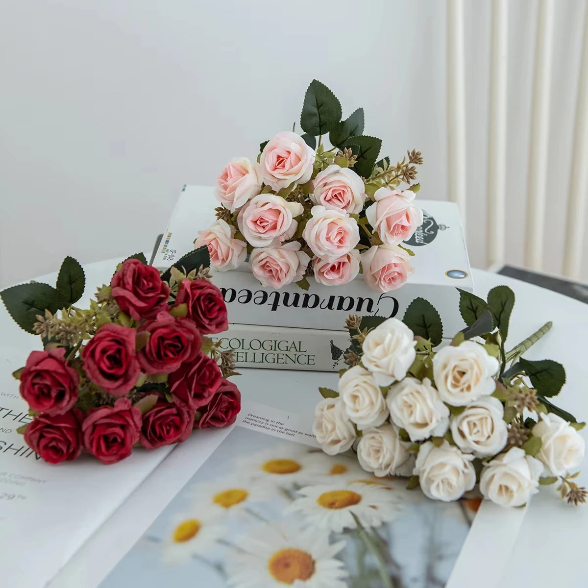 Artificial Silk Rose Bouquet – Wedding & Home Décor Gift Artificial Flower Bouquet Babs