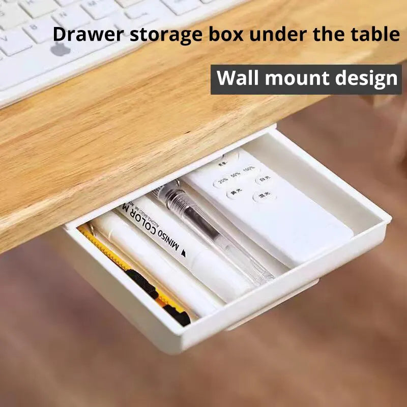 Self-Adhesive Under-Desk Drawer Box – No-Drill Storage Under-Desk Drawer Organizer Babs