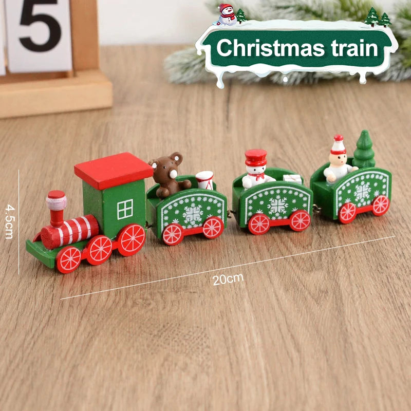 Christmas Wooden Train Ornament – Xmas Decor & Kids Gift Christmas Ornament Babs Style2