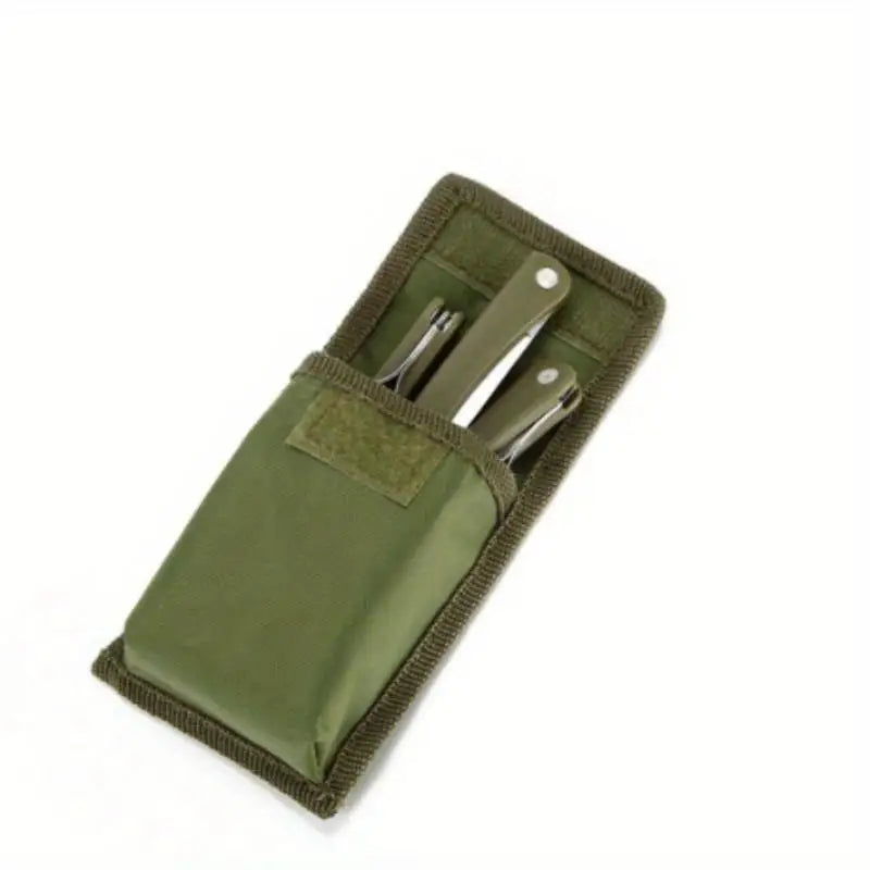Military Green Folding Knife Camping Cutlery Set with Bag Camping Cutlery Set Babs