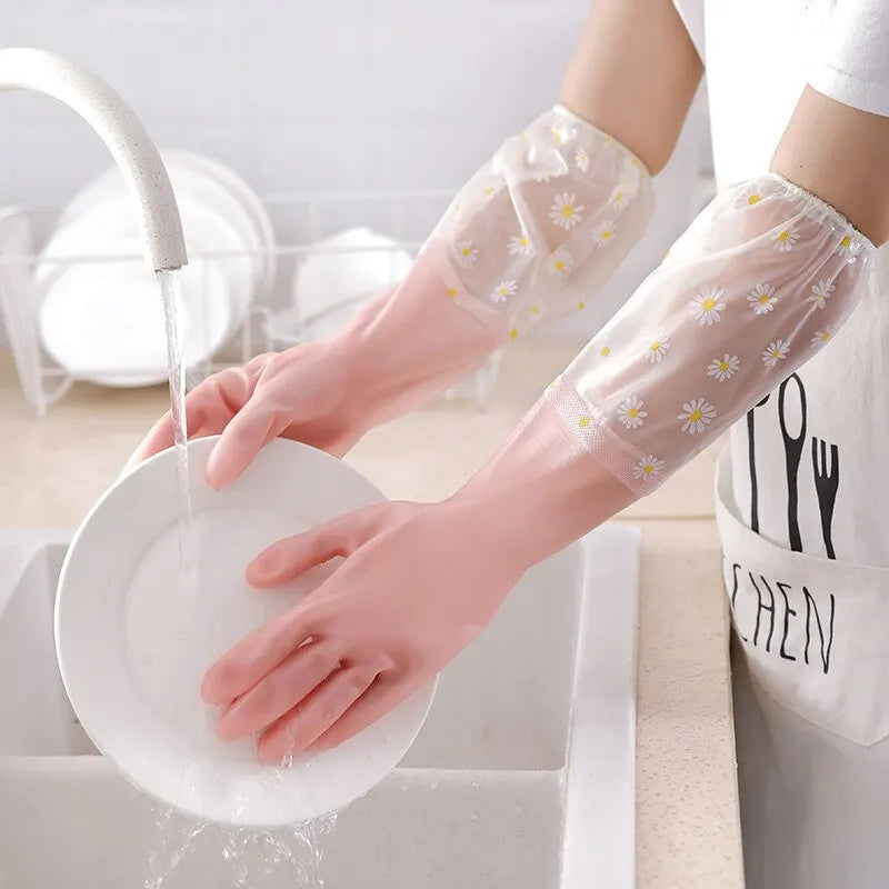 Waterproof Latex Rubber Gloves – Dishwashing & Household Cleaning Household Cleaning Gloves Babs