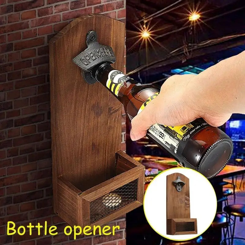 Vintage Cast Iron Wall-Mounted Bottle Opener | Bar Decor Wall Bottle Opener Babs