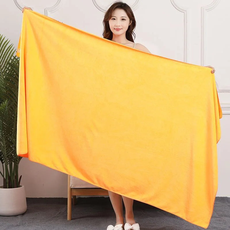 Super Large Microfiber Bath Towel – Soft, Quick-Dry, No Fading Microfiber Bath Towel Babs yellow 100X200CM
