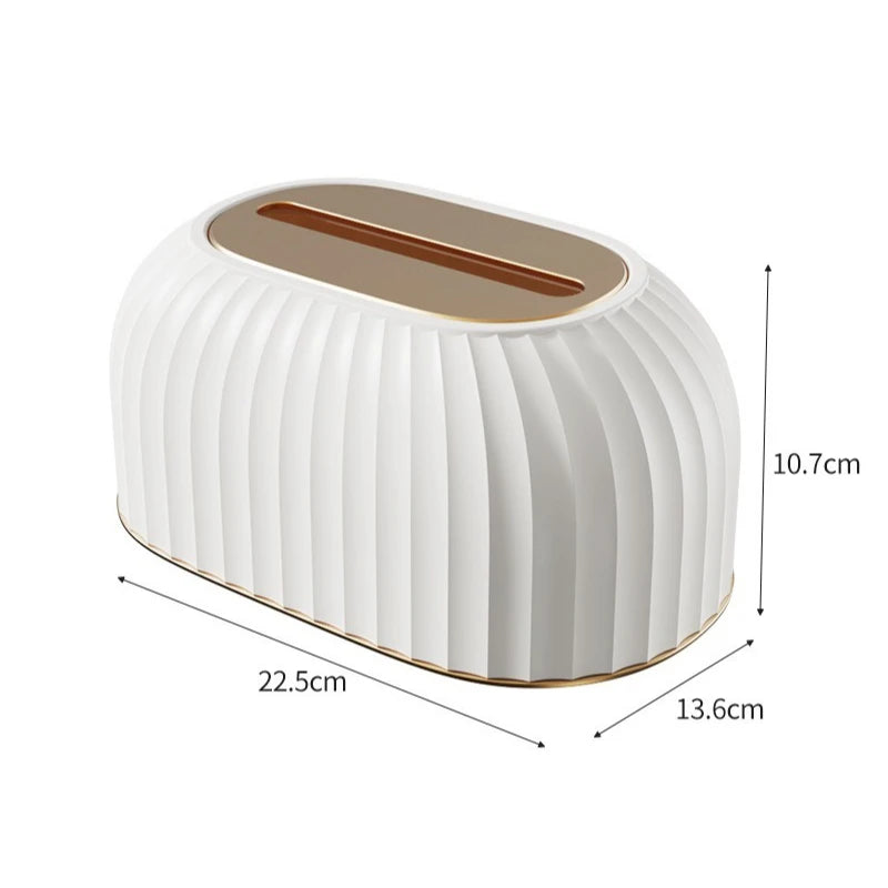Striped Tissue Box Cover – Modern Home & Office Décor Tissue Box Cover Babs white