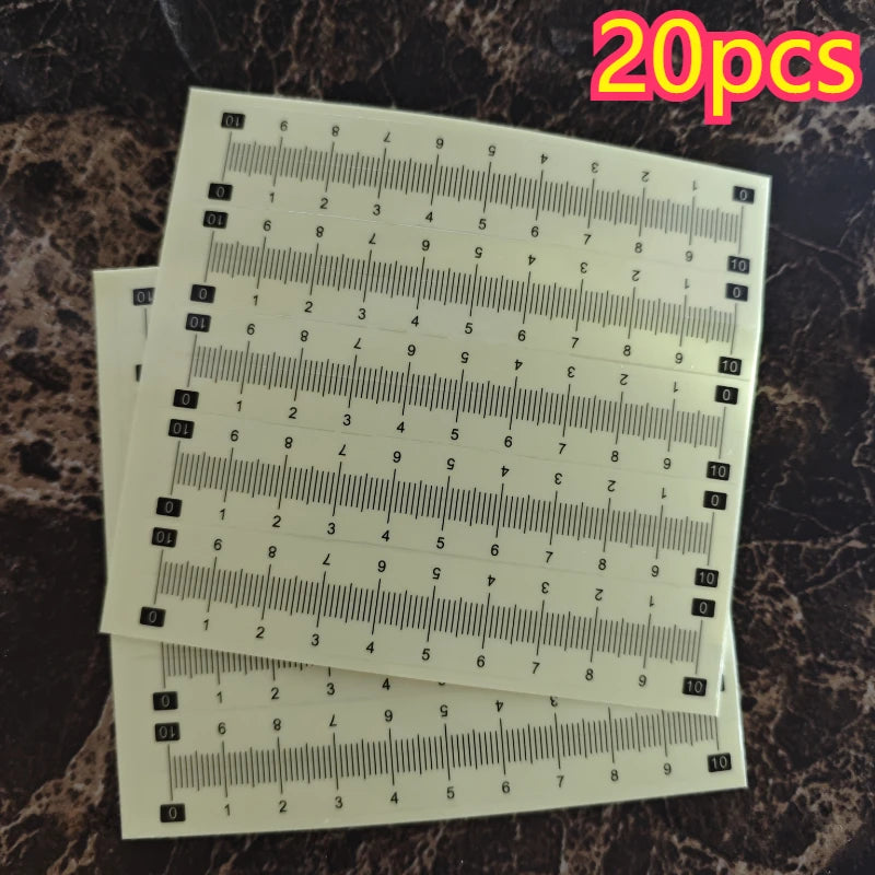 20PCS Self-Adhesive Ruler Stickers 0–15cm Scale Labels Adhesive Ruler Stickers Babs 20pcs-A