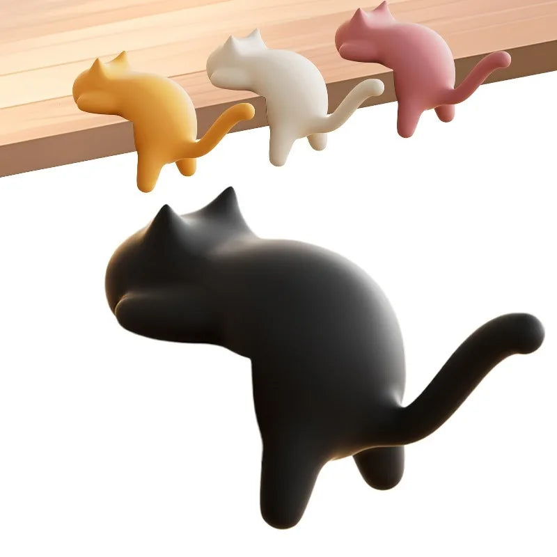 4Pcs Cat Clamp Hooks – Desk Cable Clip Organizer Set Desk Clamp Hooks Babs 4Pcs