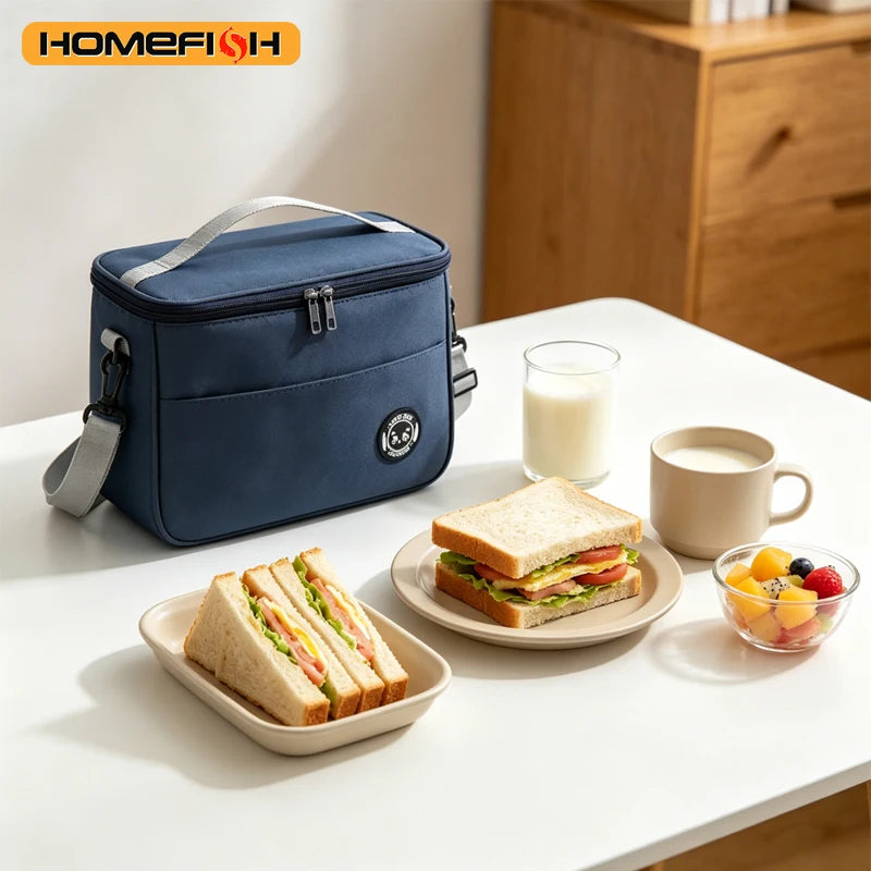 Insulated Lunch Bag – Aluminum Foil Bento Bag with Shoulder Strap Insulated Lunch Bag Babs