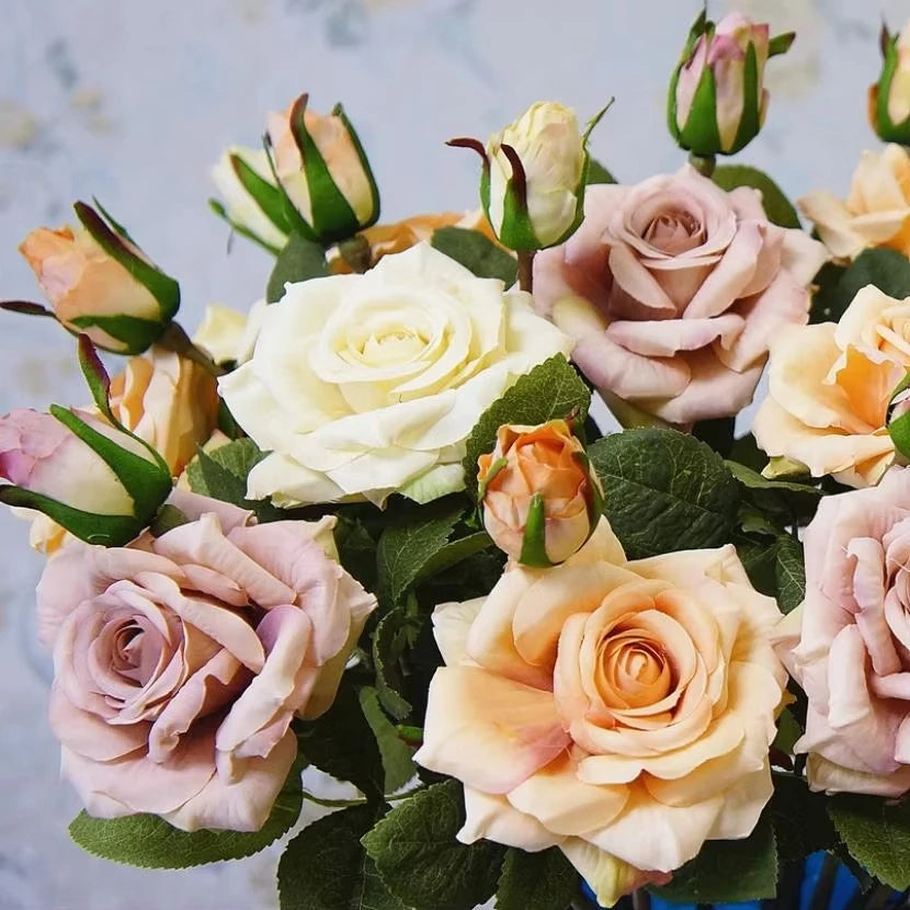 Artificial Silk Pink Rose Bouquet – Home & Wedding Decor Artificial Flower Bouquet Babs