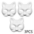 Cat & Fox Paper Masks for Crafts & Costume – 3/5 Pack Paper Costume Mask Babs 3PCS