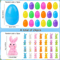 24-Piece Fillable Plastic Easter Eggs – Egg Hunt Party Set Easter Egg Set Babs 12egg 12rabbit