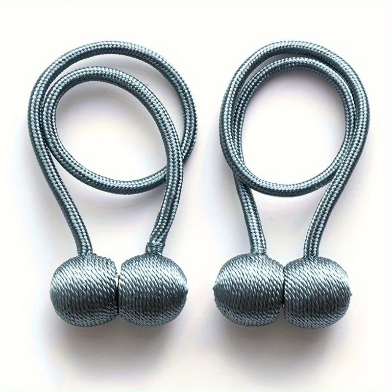 Magnetic Curtain Tiebacks Earphone Design Holdbacks, 2pcs Curtain Tiebacks Babs Light Blue