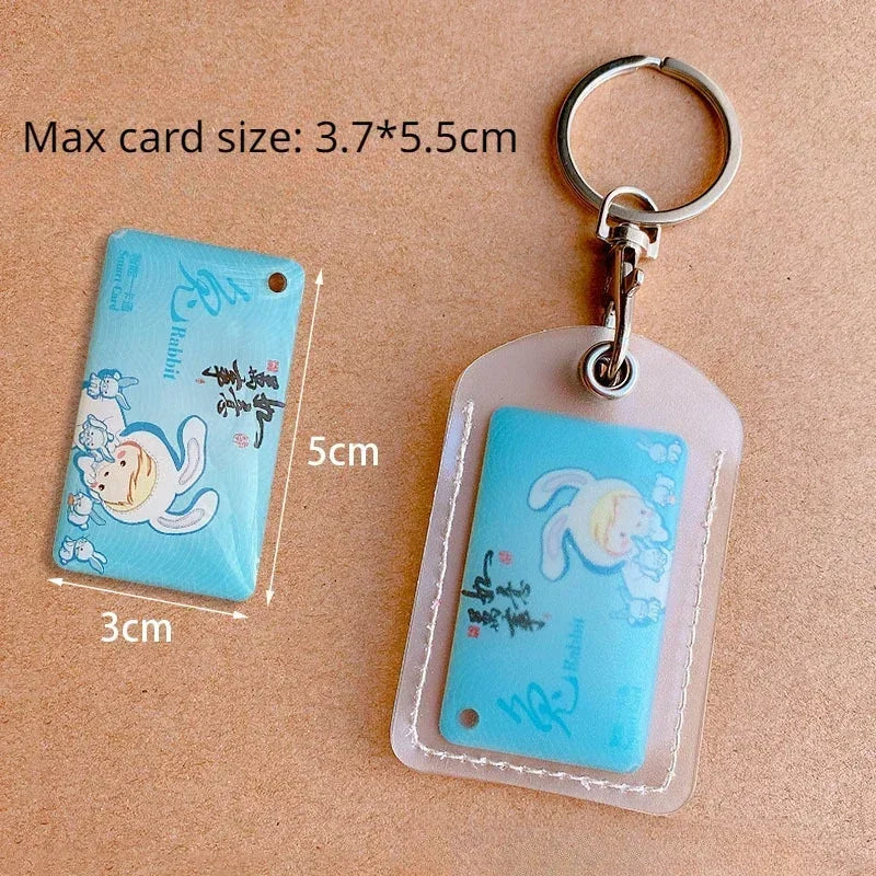 Transparent Card Holder Keychain – Access, Bus & ID Cards Card Holder Keychain Babs medium size