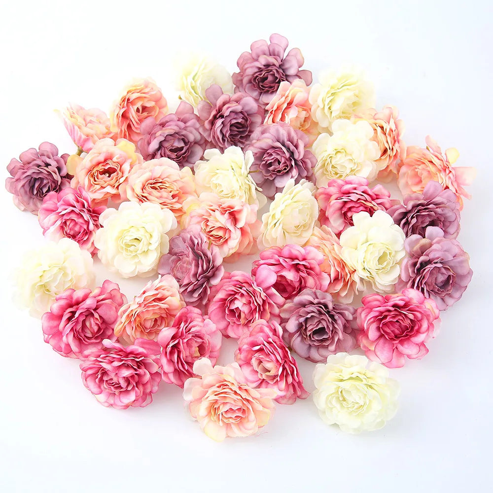 Silk Rose Artificial Flower Heads – Wedding & Home Décor Artificial Silk Flowers Babs