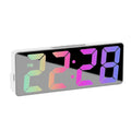 LED Digital Alarm Clock – Voice Control, 12/24H, USB or Battery Digital Alarm Clock Babs Multicolor white