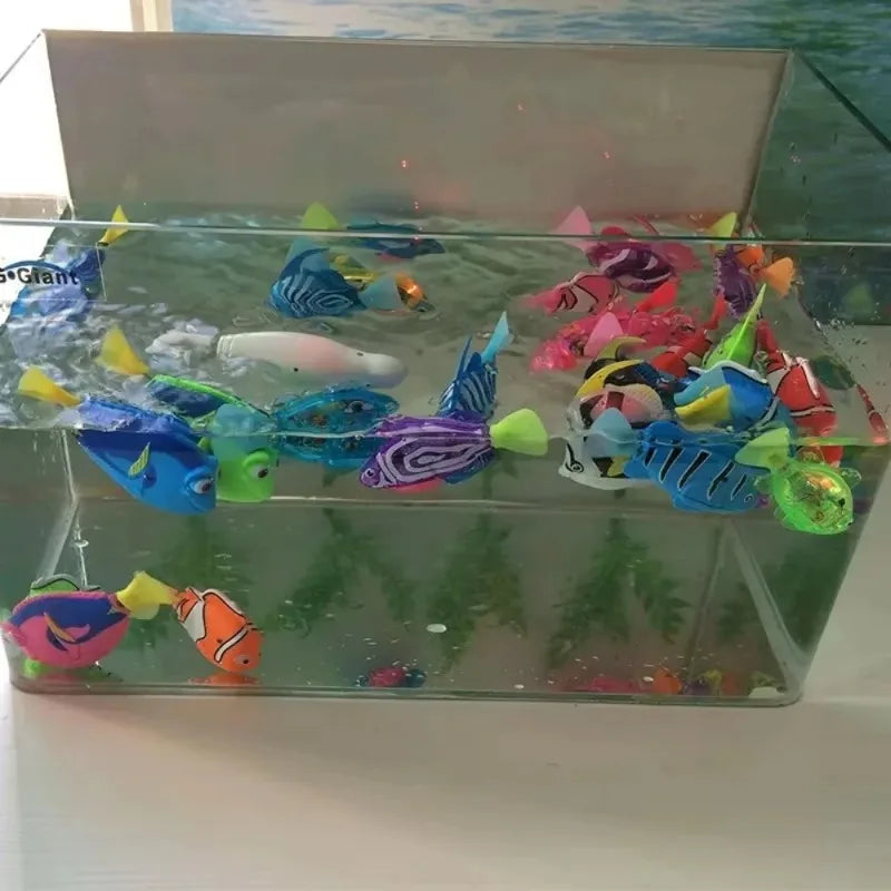 LED Robotic Swimming Fish Cat Toy – Interactive Glowing Pet Toy Interactive Cat Toy Babs