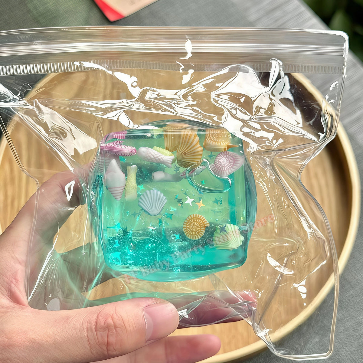 Ocean Shell Slow Rising Squishy Sensory Fidget Toy – Mochi Ball Squishy Fidget Toy Babs 4.5cm Green