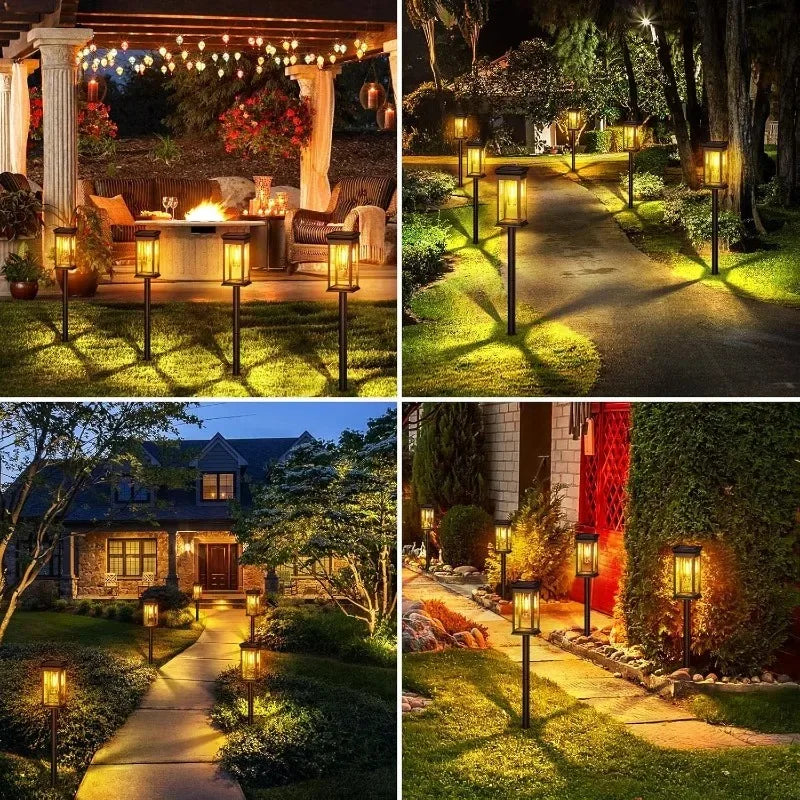 Solar Garden Spike Lights – Vintage Edison Bulb Outdoor Pathway Solar Pathway Light Babs