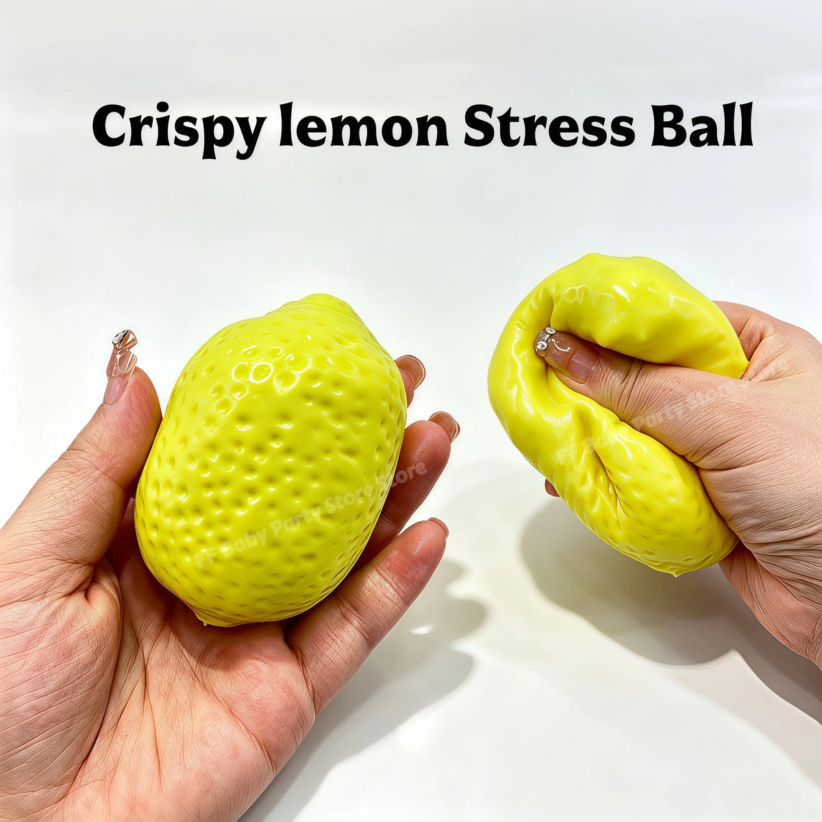 Handmade Lemon Squishy Fidget Ball – ASMR Sensory Squeeze Toy Sensory Fidget Toy Babs Crispy 2pcs