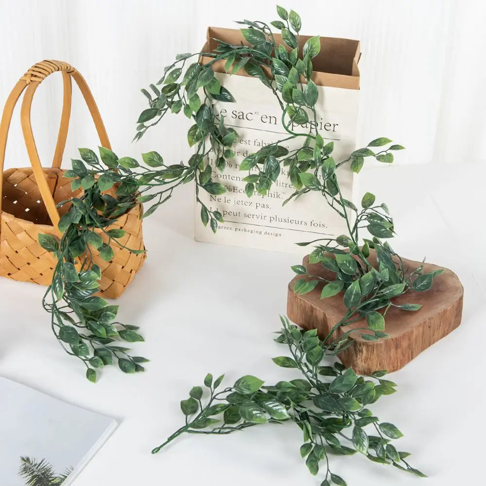 Artificial Green Foliage Vine – Wedding, Home & Outdoor Decor Artificial Hanging Vine Babs