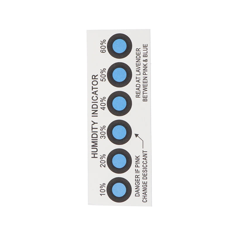 50-Pack Humidity Indicator Cards 10%–60% Six-Dot Test Cards Humidity Indicator Card Babs 50 PCS
