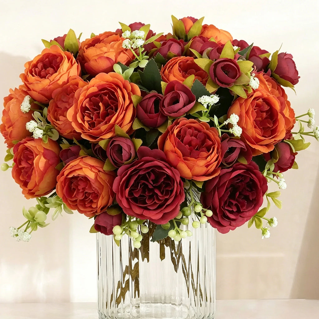 Artificial Silk Peony Flowers – Wedding & Home Decor Bouquet Artificial Silk Flowers Babs