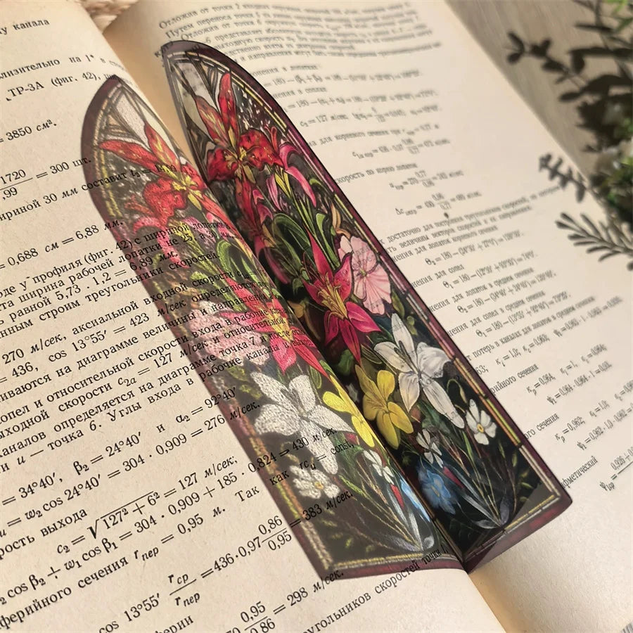 Acrylic Reading Bookmarks – Colorful Floral Design Acrylic Bookmarks Babs