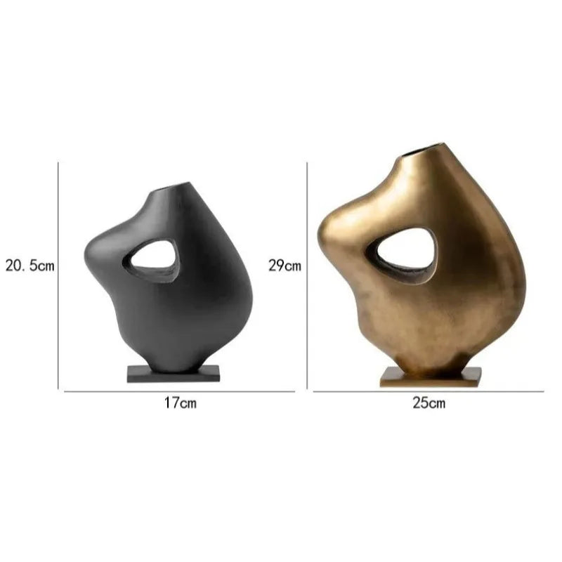 Nordic Luxury Resin Vase – Modern Minimalist Home Decor Decorative Vase Babs
