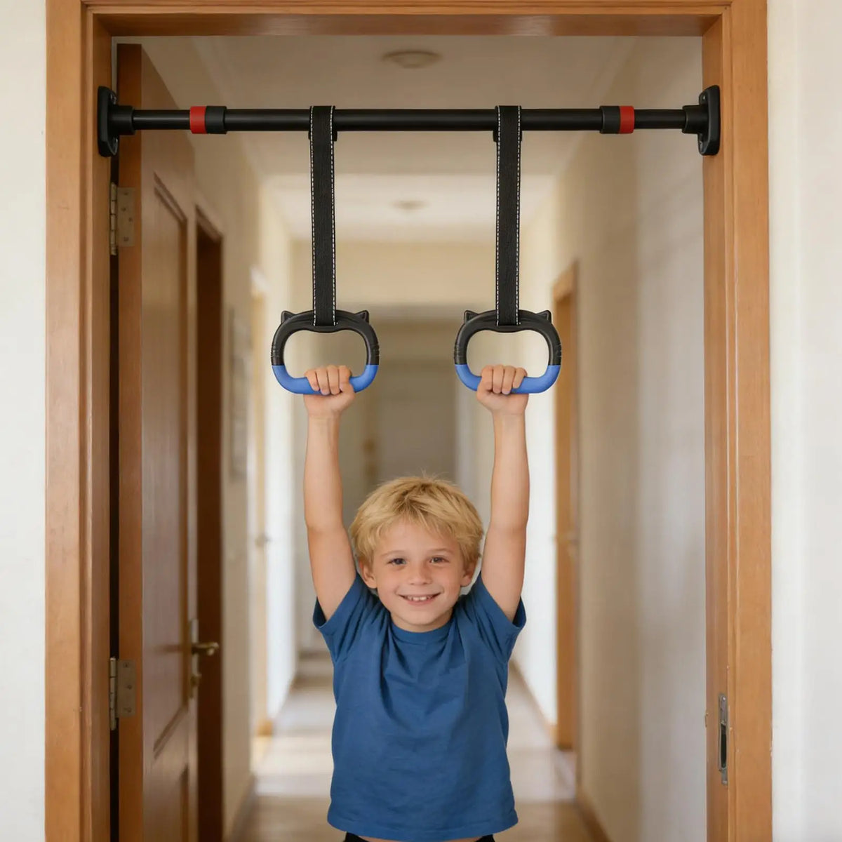 Kids Gymnastic Rings Set – Adjustable Home Fitness Training Kids Gymnastics Rings Babs