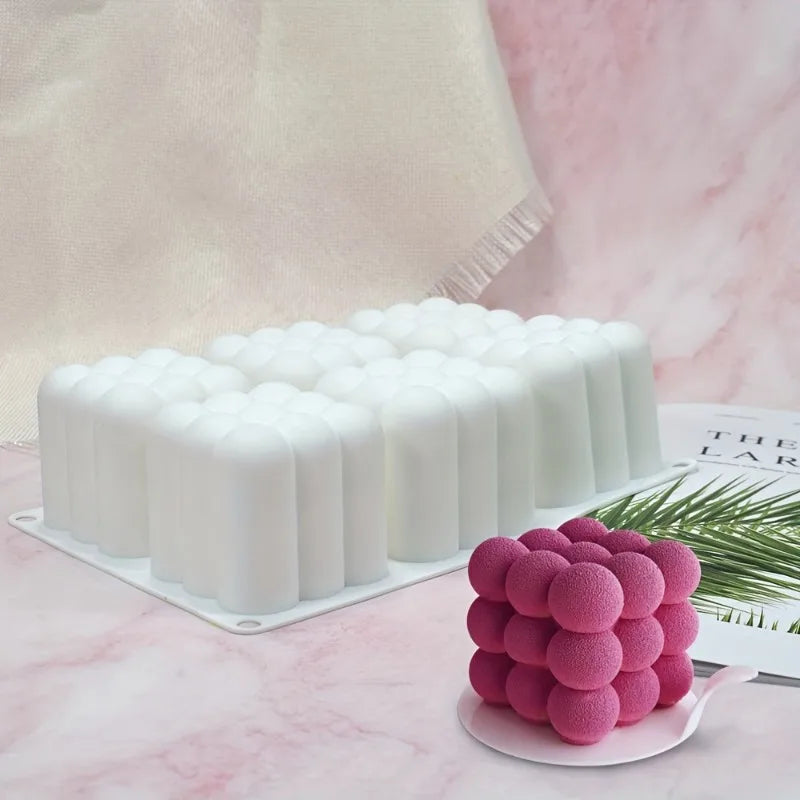 6-Cavity 3D Magic Cube & Ball Silicone Mold – DIY Candles Silicone Craft Mold Babs 1pc
