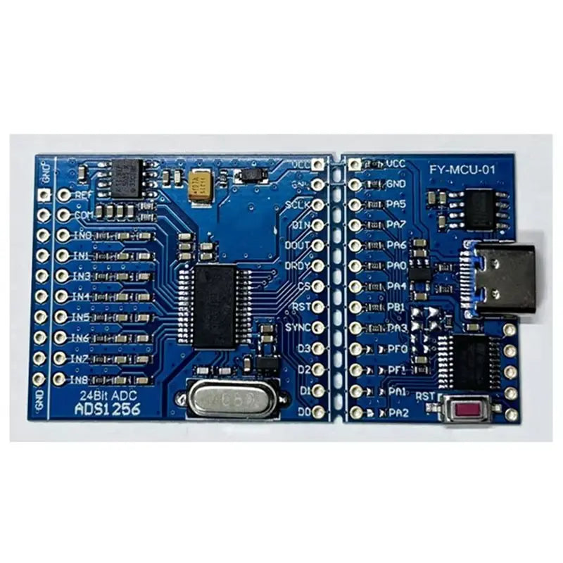 ADS1256 STM32F030 8-Channel 24-Bit ADC Data Acquisition Module ADC Conversion Module Babs Blue