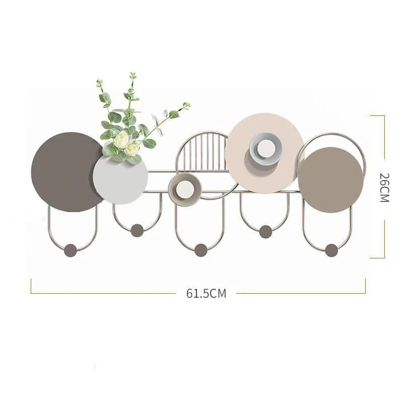 Modern Minimalist Wall Coat Rack – 7-Hook Iron Hanger Wall Coat Rack Babs U-shaped 5-hook