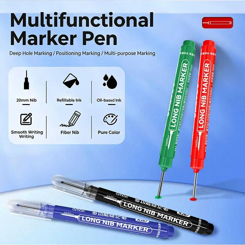 Deep Hole Marker Pen Long Needle 20mm/45mm – Woodworking & Tile Deep Hole Marker Pen Babs