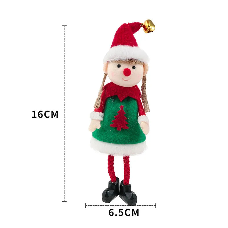 Christmas Elf Doll Ornament – Xmas Tree Hanging Pendant Christmas Tree Ornament Babs D