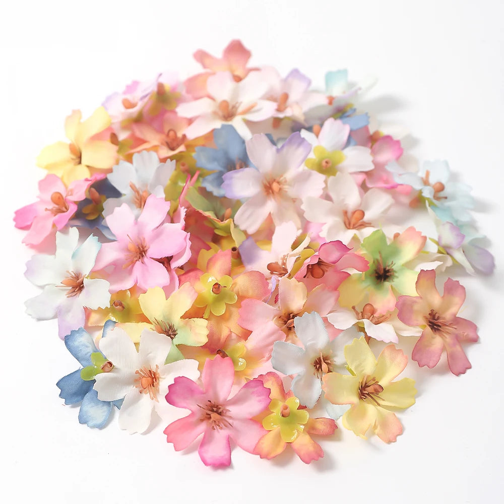 50/100Pcs Silk Artificial Flower Heads – Wedding & Home Decor Artificial Flower Heads Babs