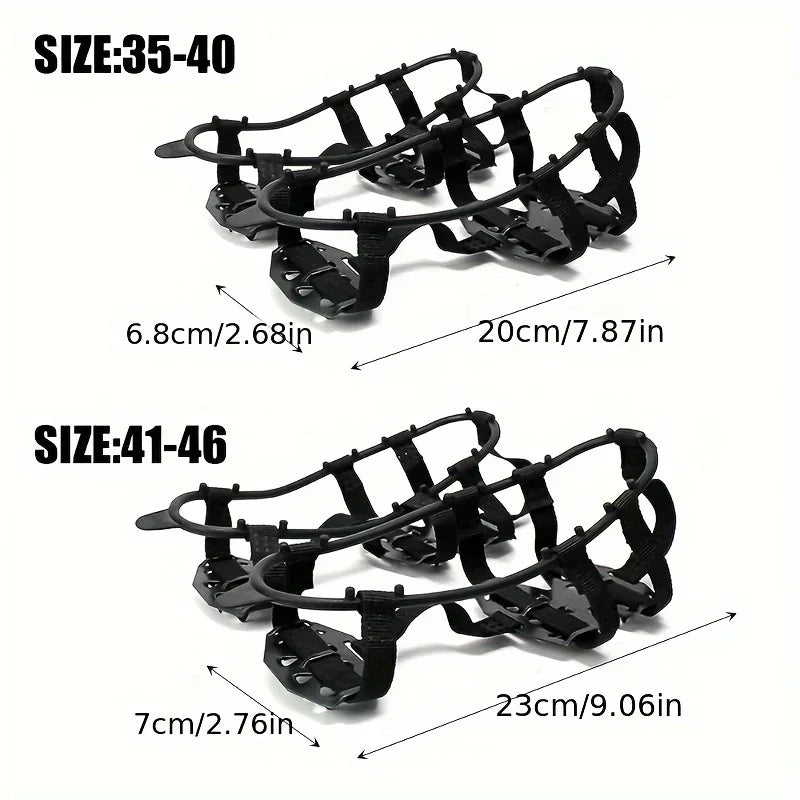 24-Tooth Anti-Slip Ice Cleats – Snow Shoe Cover for Hiking Ice Traction Cleats Babs