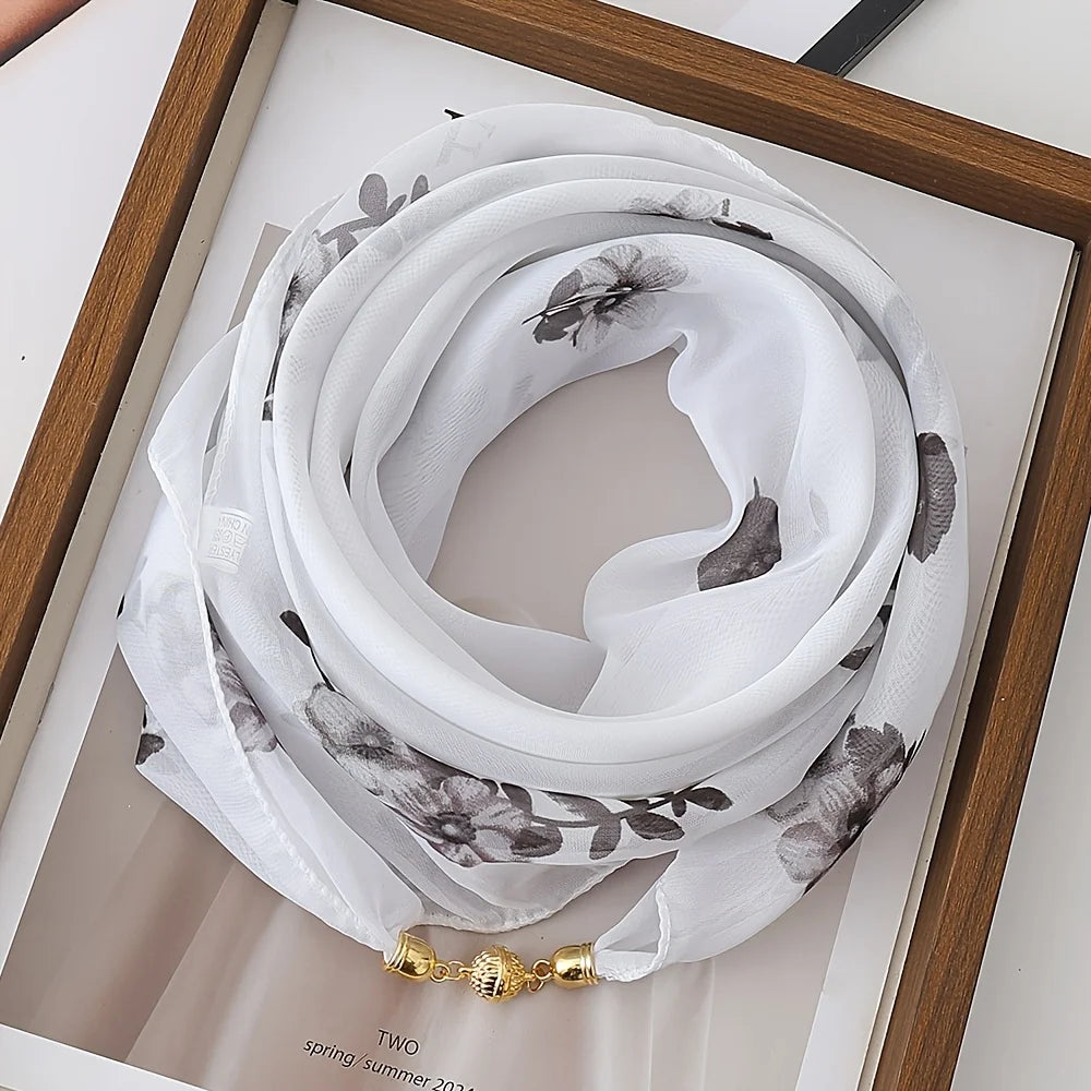 Women's Lightweight Chiffon Satin Scarf – Hair Wrap & Neck Cover Chiffon Satin Scarf Babs